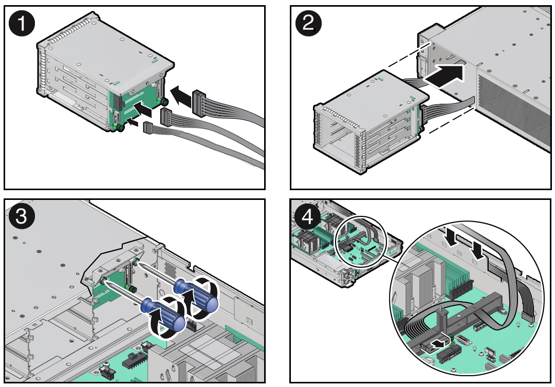 Description of mm-10575_install-disk-backplane-cables.png follows Description of mm-10575_install-disk-backplane-cables.png follows