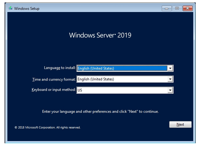 Description of windows_server_selection1.png follows