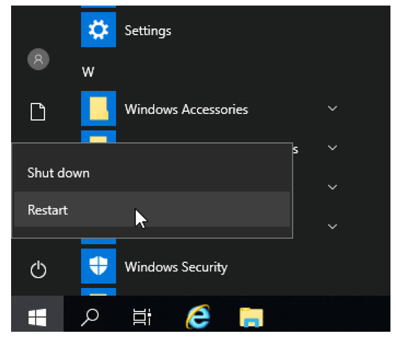 Description of restart_from_start_menu.png follows