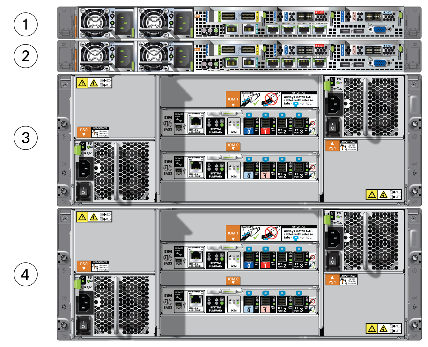 Description of g5370-x6-2ha_rear_view_2-shelves_callouts.jpg follows