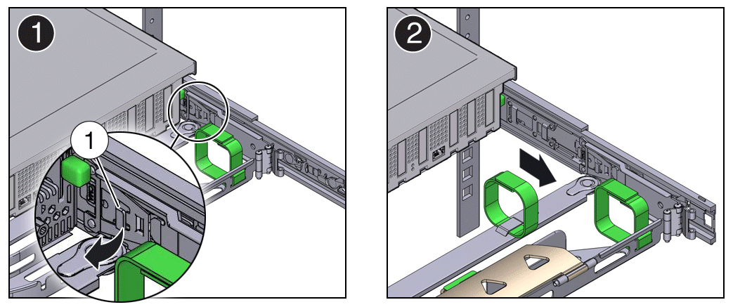 Figure showing how to disconnect connector B.
