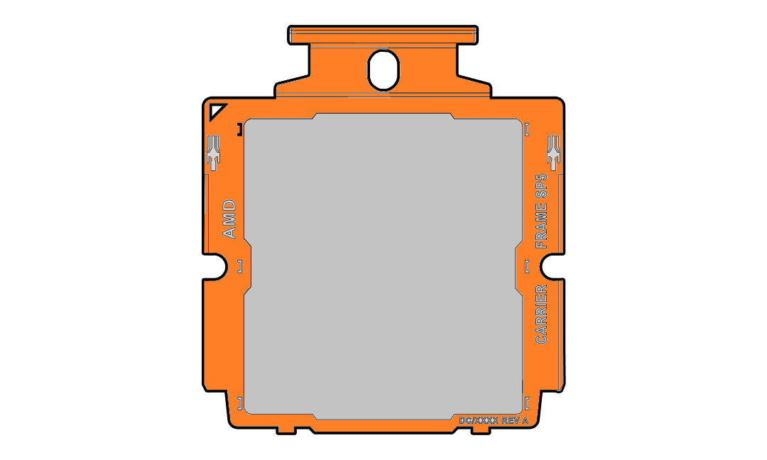 Figure showing the processor carrier frame.