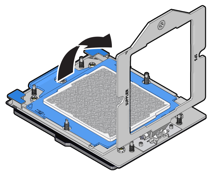 Figure showing open position of the socket Force Frame.