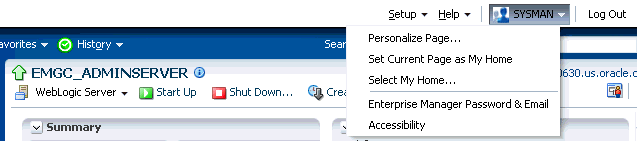 Personalize page menu.