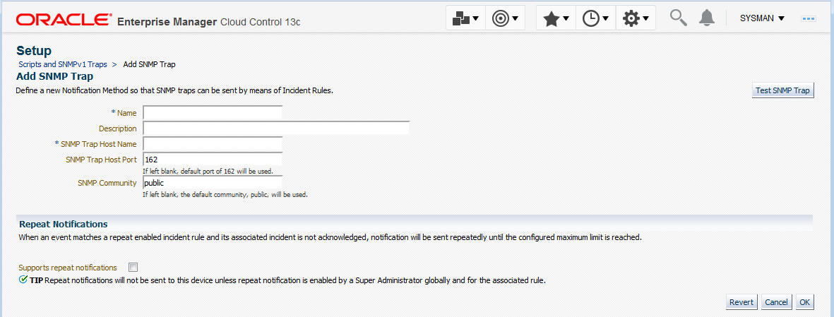 SNMP Trap Required Information