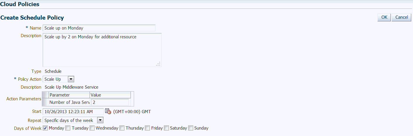 Create Schedule Policy