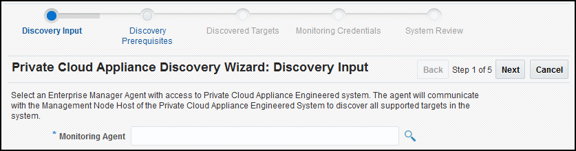 Image PCA Discovery Wizard: Discovery Input