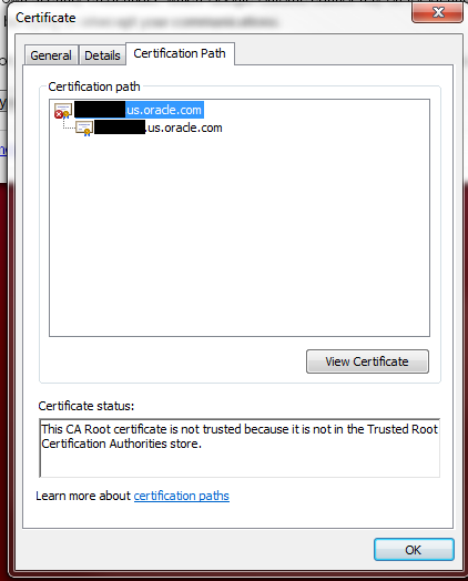 image displays certificate dialog