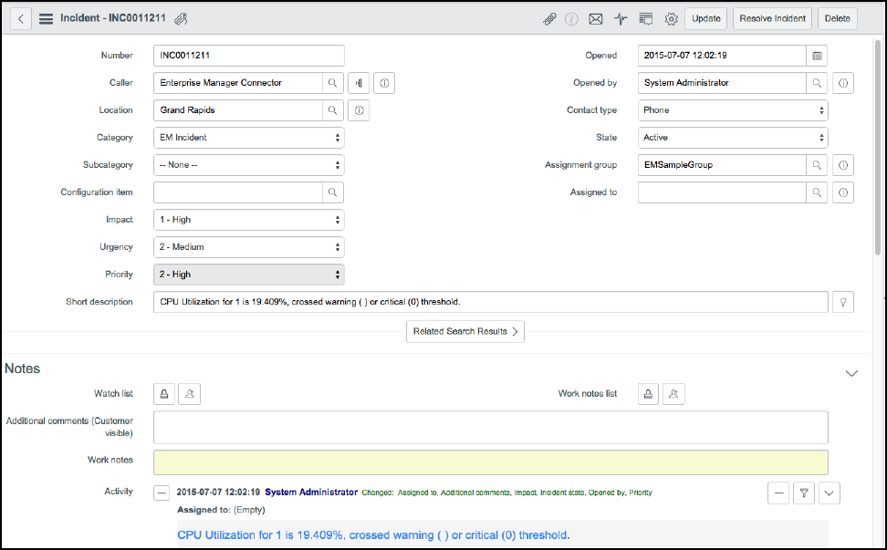 Creating ServiceNow Tickets