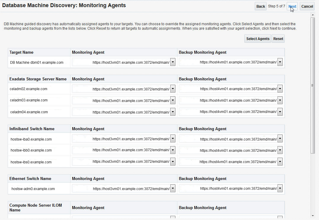 Database Machine Discovery: Monitoring Agents