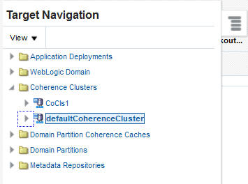 Navigation Tree (Managed Clusters)