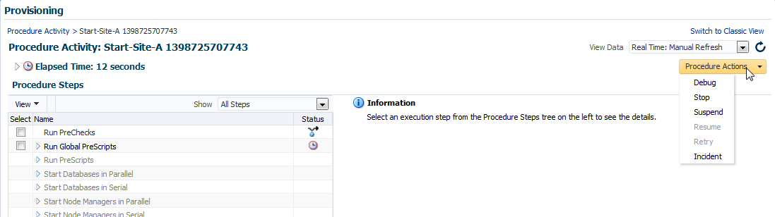 Suspending, resuming, or stopping operations Suspending, resuming, or stopping operations