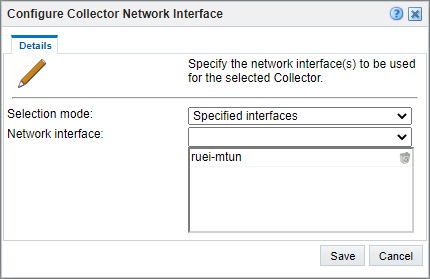 Graphic shows the Configure Collector Network Interface dialog.