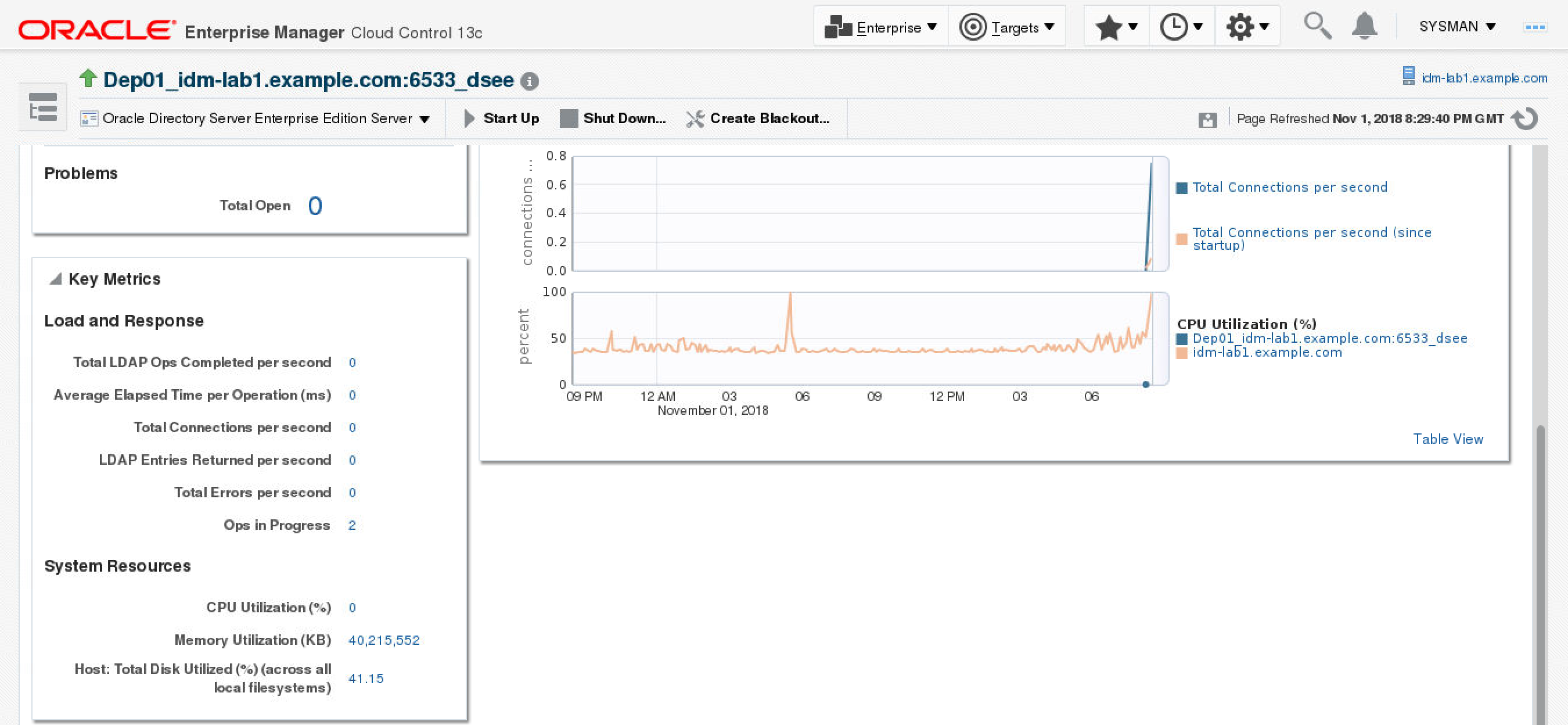 CPU Utilization Graph