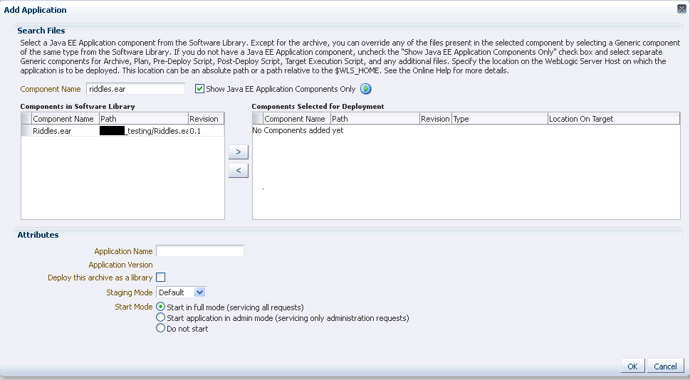 Deploy / Undeploy Java EE Applications: Add Applications