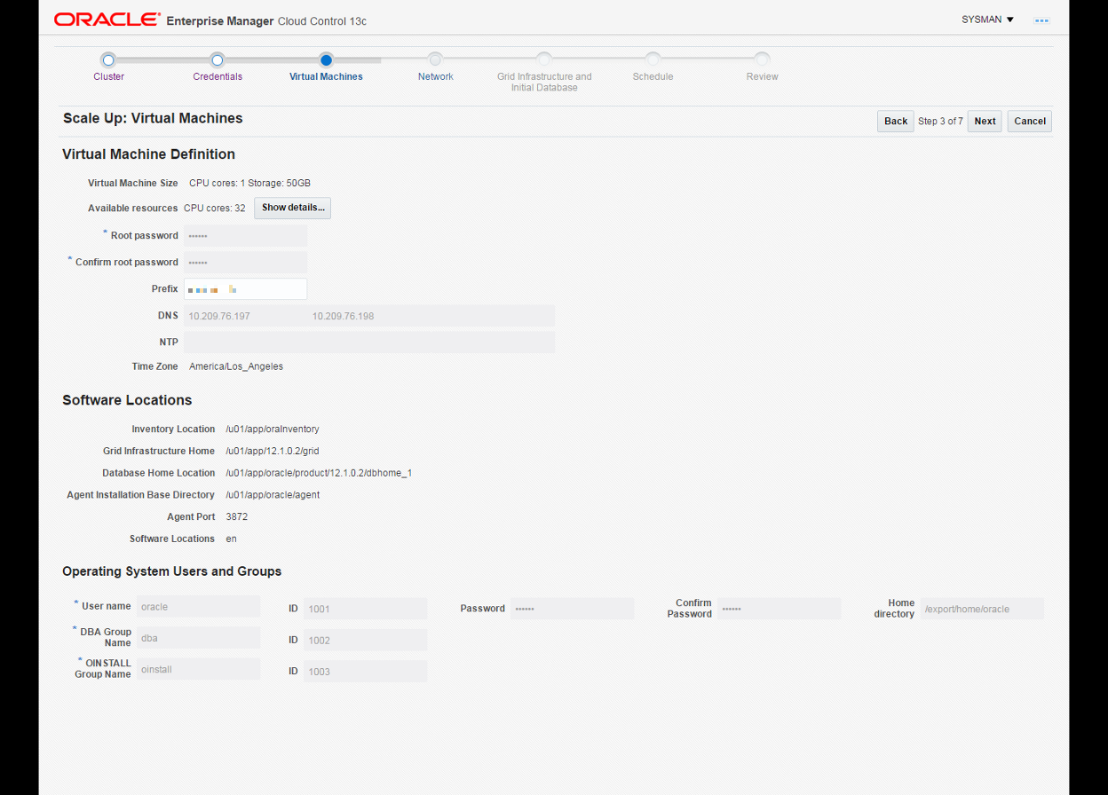 This image shows more details on the virtual machine definition.