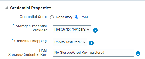 PAM creadentials UI PAM creadentials UI
