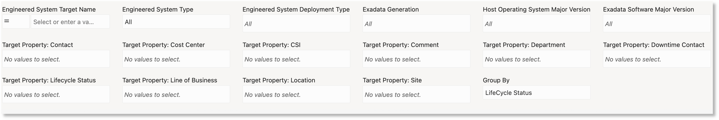 Filters for Dashboards