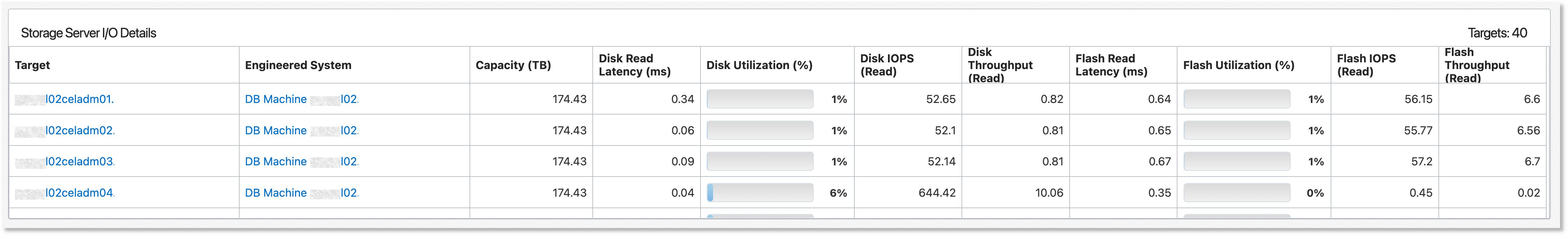Storage Server I/O Details