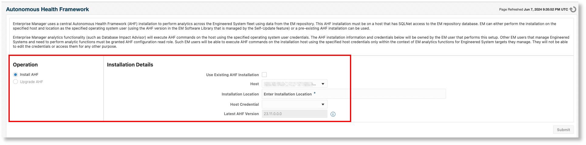 Manage the AHF Installation