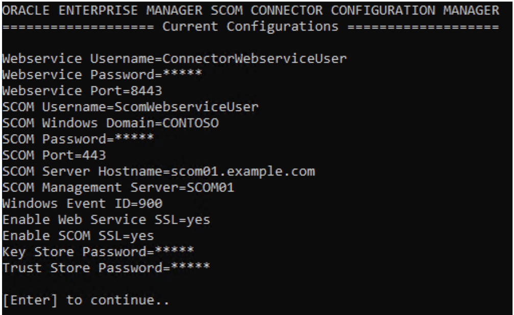 Event Connector Web Service Configuration