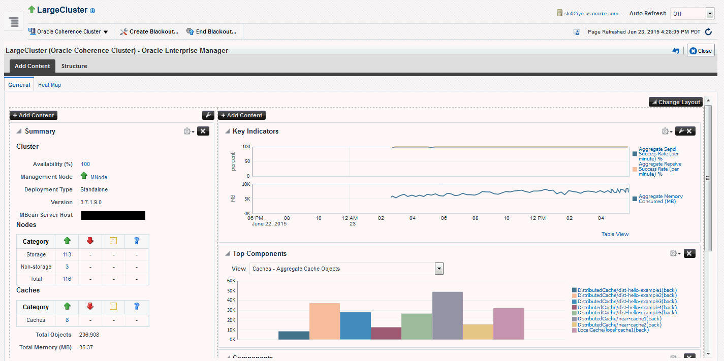 Cluster Dashboard Page (Edit Mode)