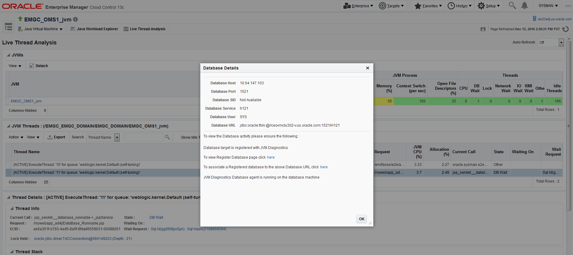 Live Thread Analysis (Cross Tier)