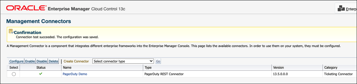 Image shows configuration confirmation.