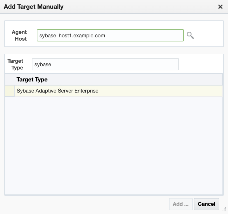 Add Targets Manually Page