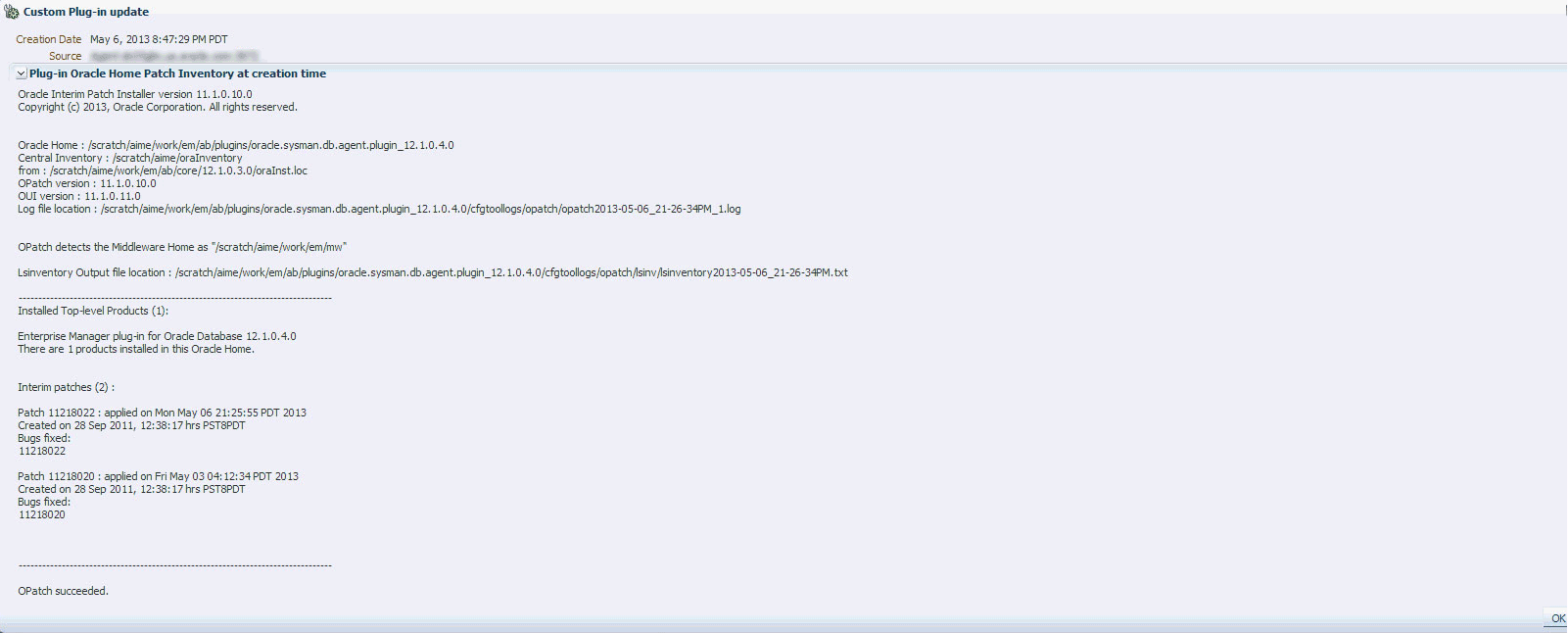 Custom Plug-in Update Information Page Custom Plug-in Update Information Page