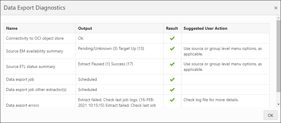 Graphic shows the Run Diagnostics dialog. Graphic shows the Run Diagnostics dialog.