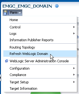 Refresh WebLogic Domain