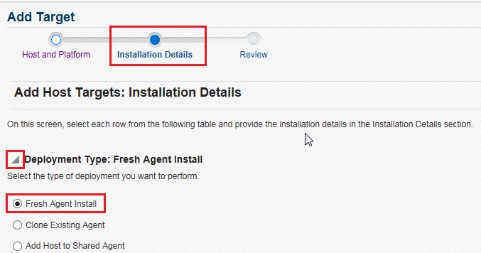 Deploy a Fresh Management Agent