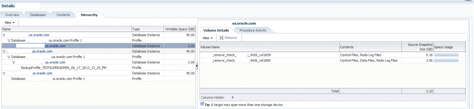 Storage Registration page Hierarchy tab Storage Registration page Hierarchy tab