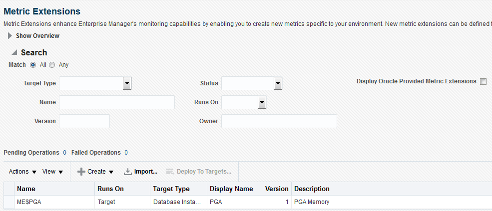 metric extension for pga metric extension for pga