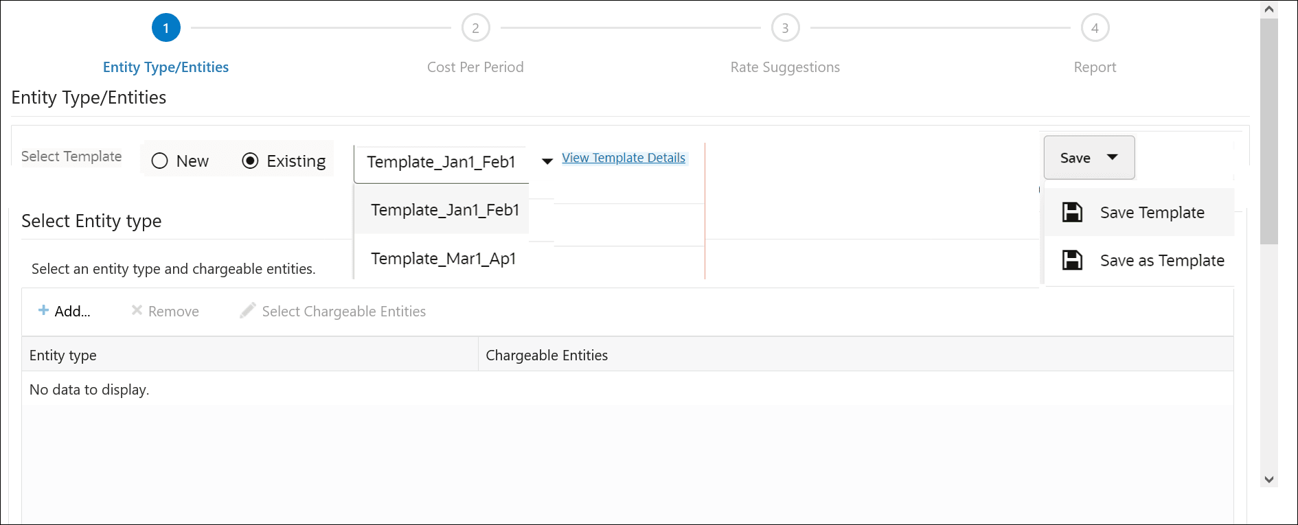 Graphic shows existing Chargeback templates. Graphic shows existing Chargeback templates.