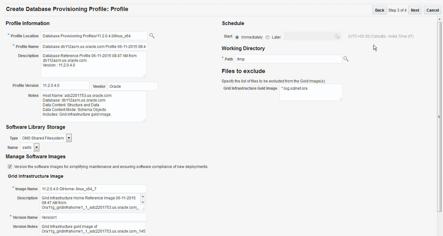 Profile information