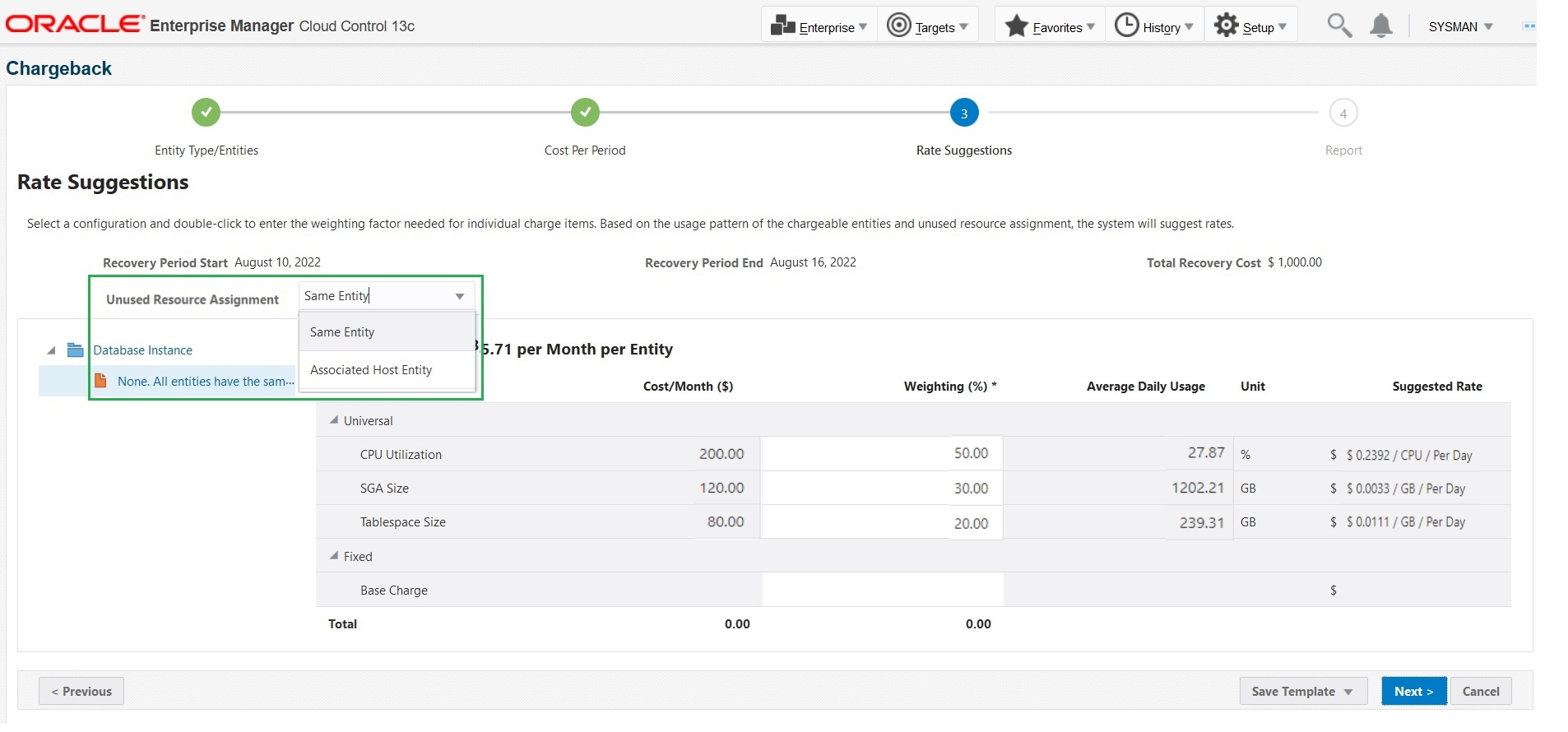 Graphic shows the Rate Suggestions page.