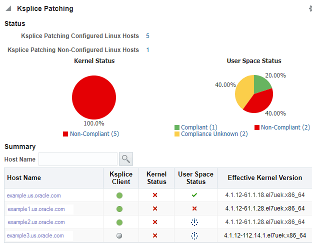 Ksplice Patching Status