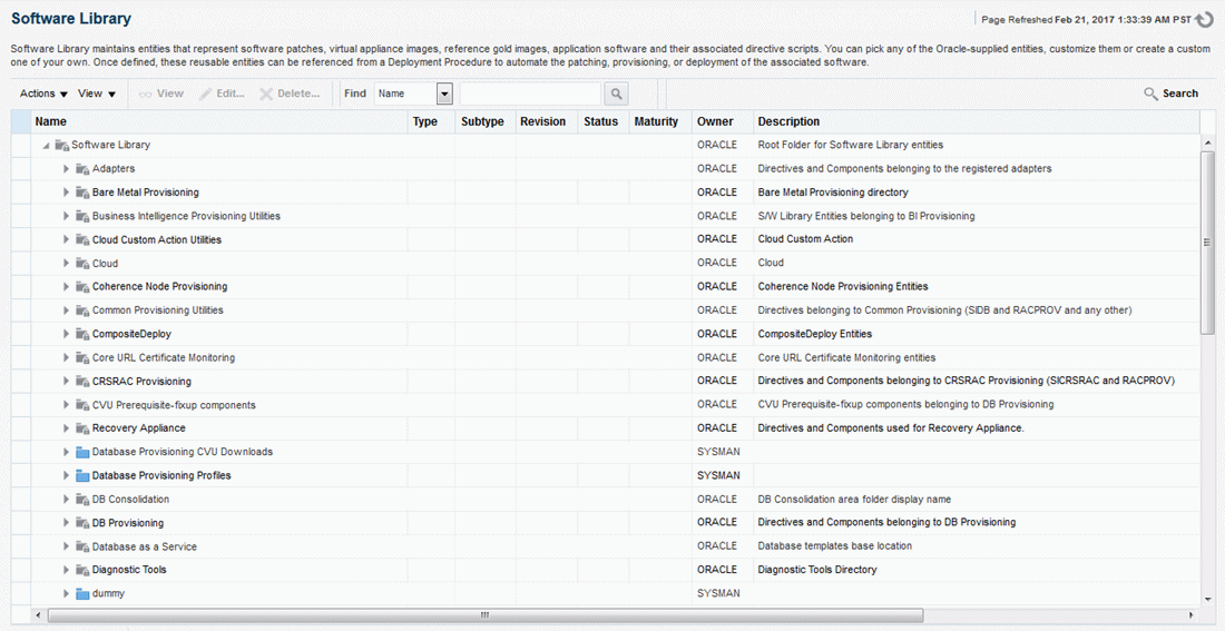 Software Library Console Software Library Console