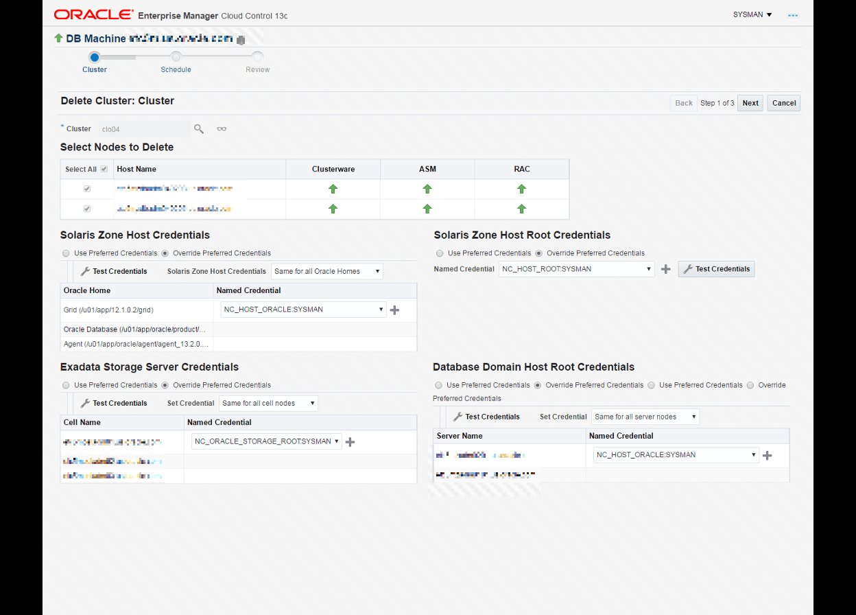 This image shows what the selected host root credentials details are.