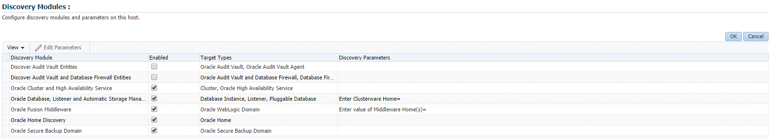 Discovery modules page
