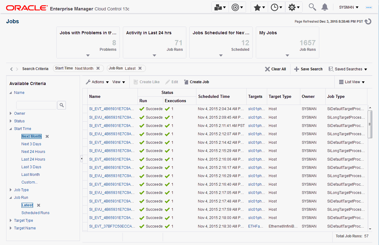 Screen capture of Job Activity page. One job displayed. Screen capture of Job Activity page. One job displayed.