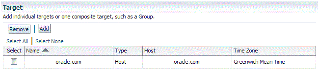 Individual target select page