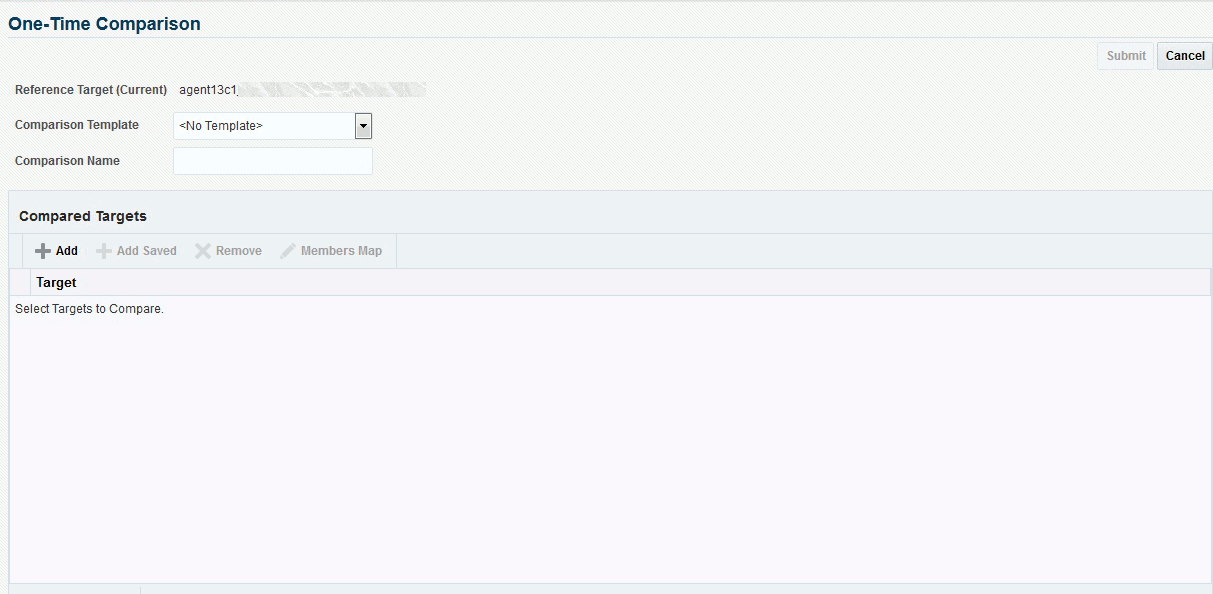 Screen shot of the first step of the comparison wizard Screen shot of the first step of the comparison wizard