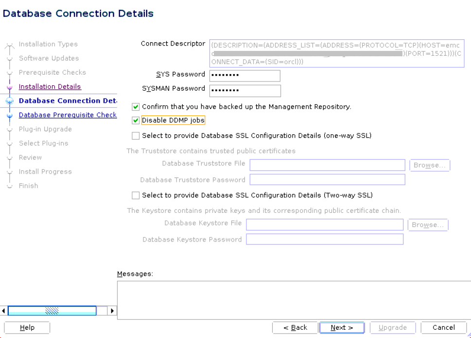Database Connection Details
