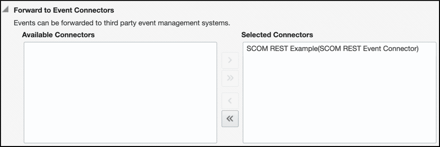 Forward to Event Connectors Forward to Event Connectors