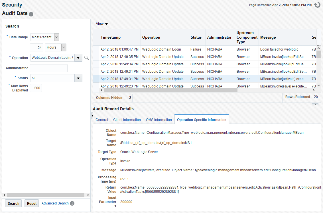 Audit data Audit data