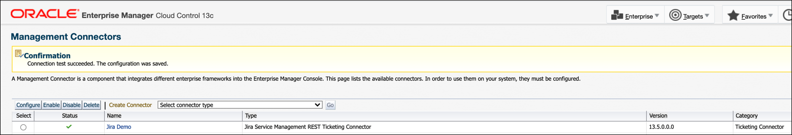 Image shows configuration confirmation.