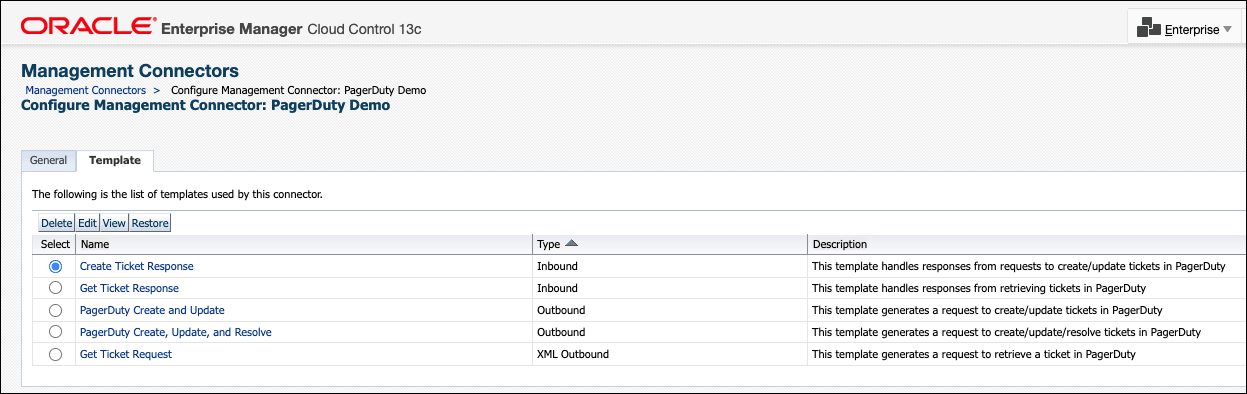 Image displays the template page.